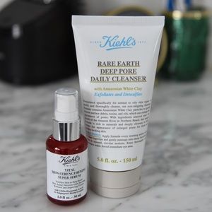 Kiehl’s Deep Pore face cleaner and Super Serum